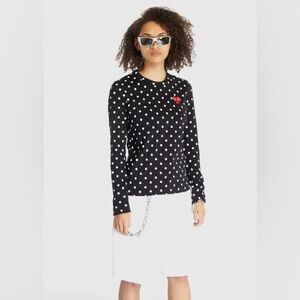 Comme des Garcons PLAY Black Polka Dot Top